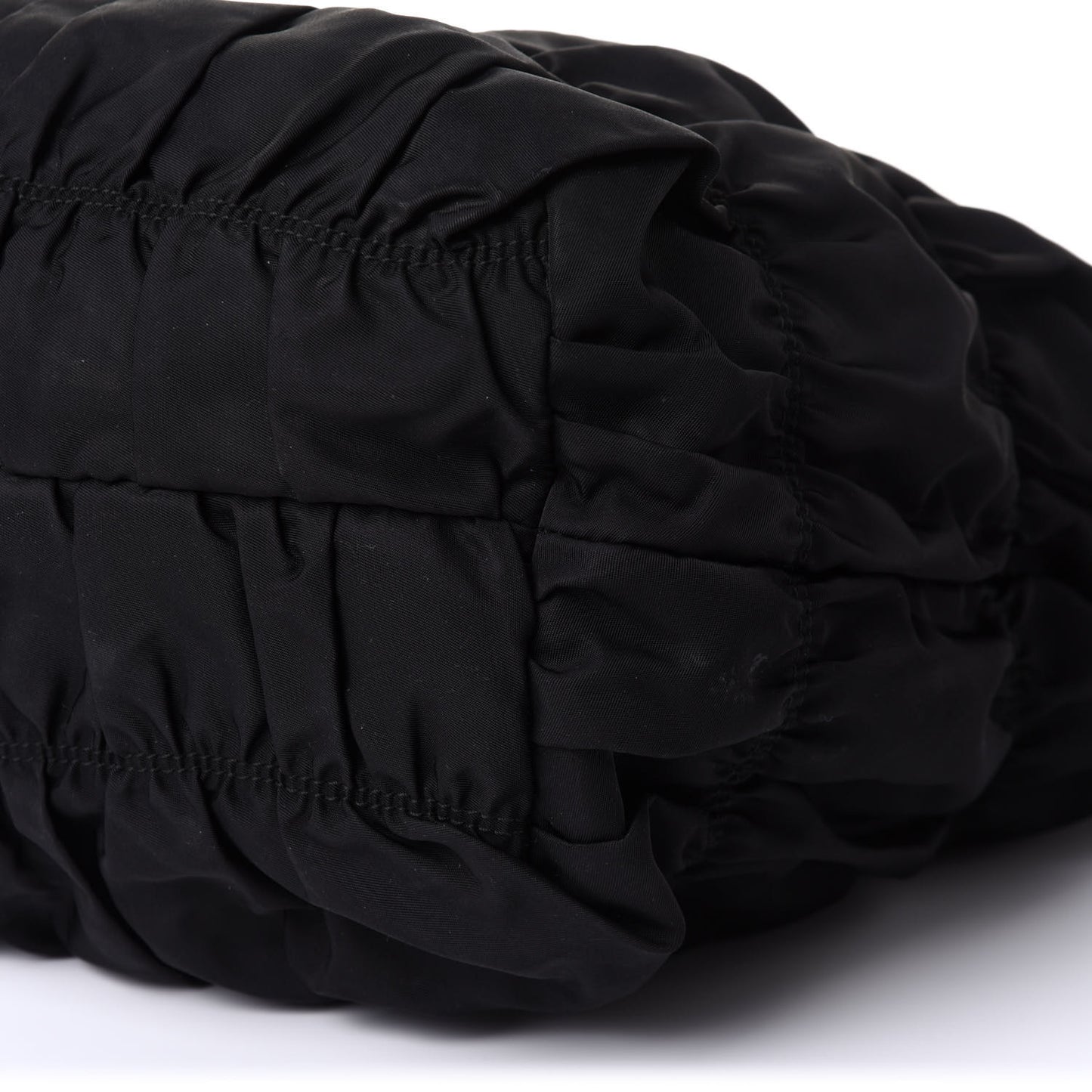 Tessuto Nylon Gaufre Drawstring Tote Black
