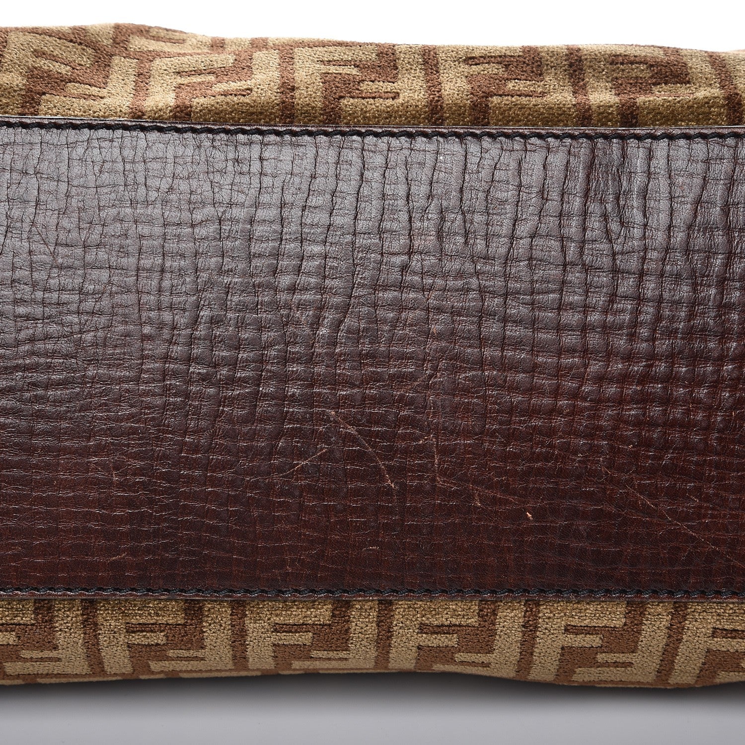 Fendi Velvet Zucca Bag De Jour Tobacco 9 of 13