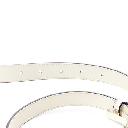 Gucci Plutone Calfskin Double G 20mm Belt 65 Mystic White 3 of 4