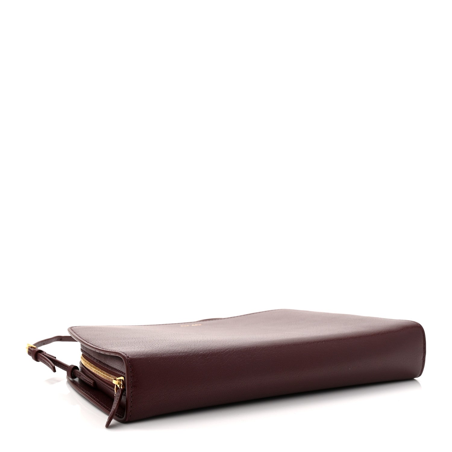 The Row Saddle Calfskin Dalia Baguette Shoulder Bag Burgundy 4 of 9