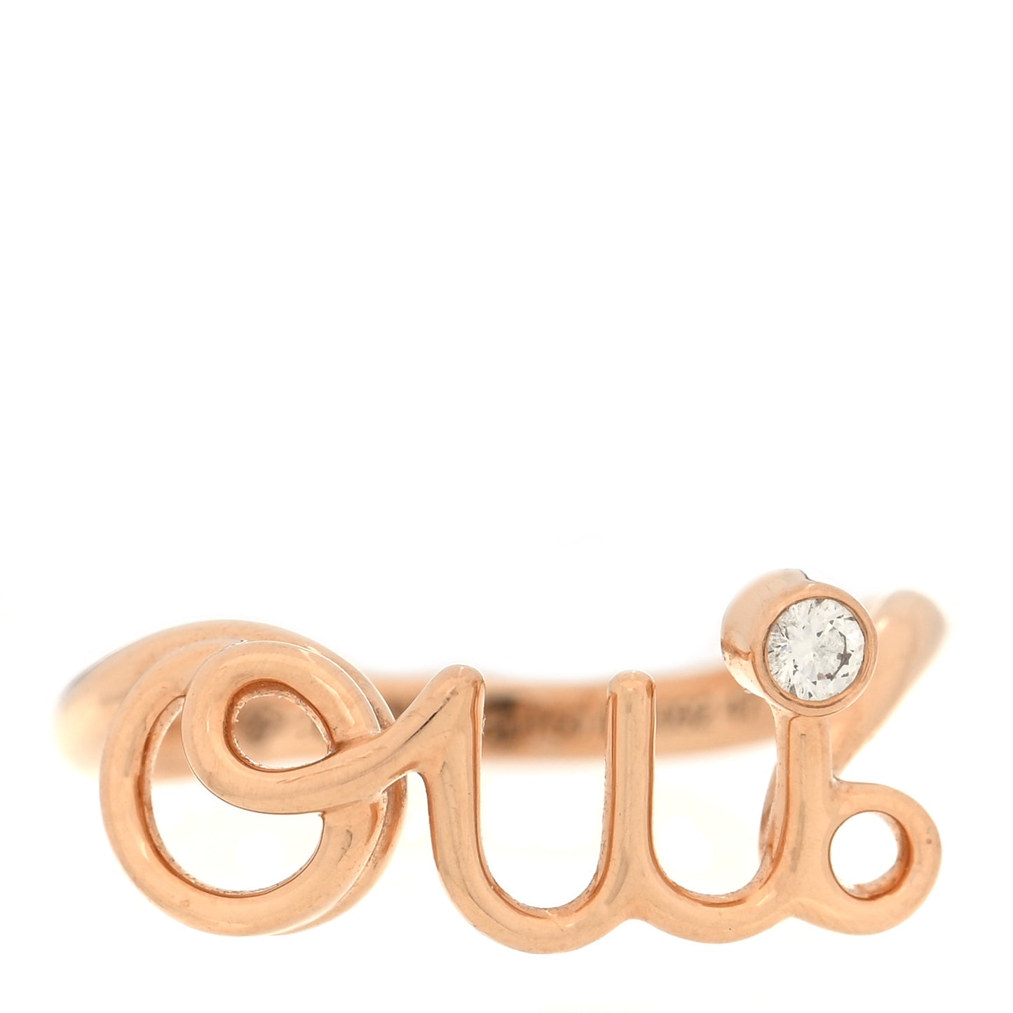 18K Rose Gold Diamond Oui Ring 47 4
