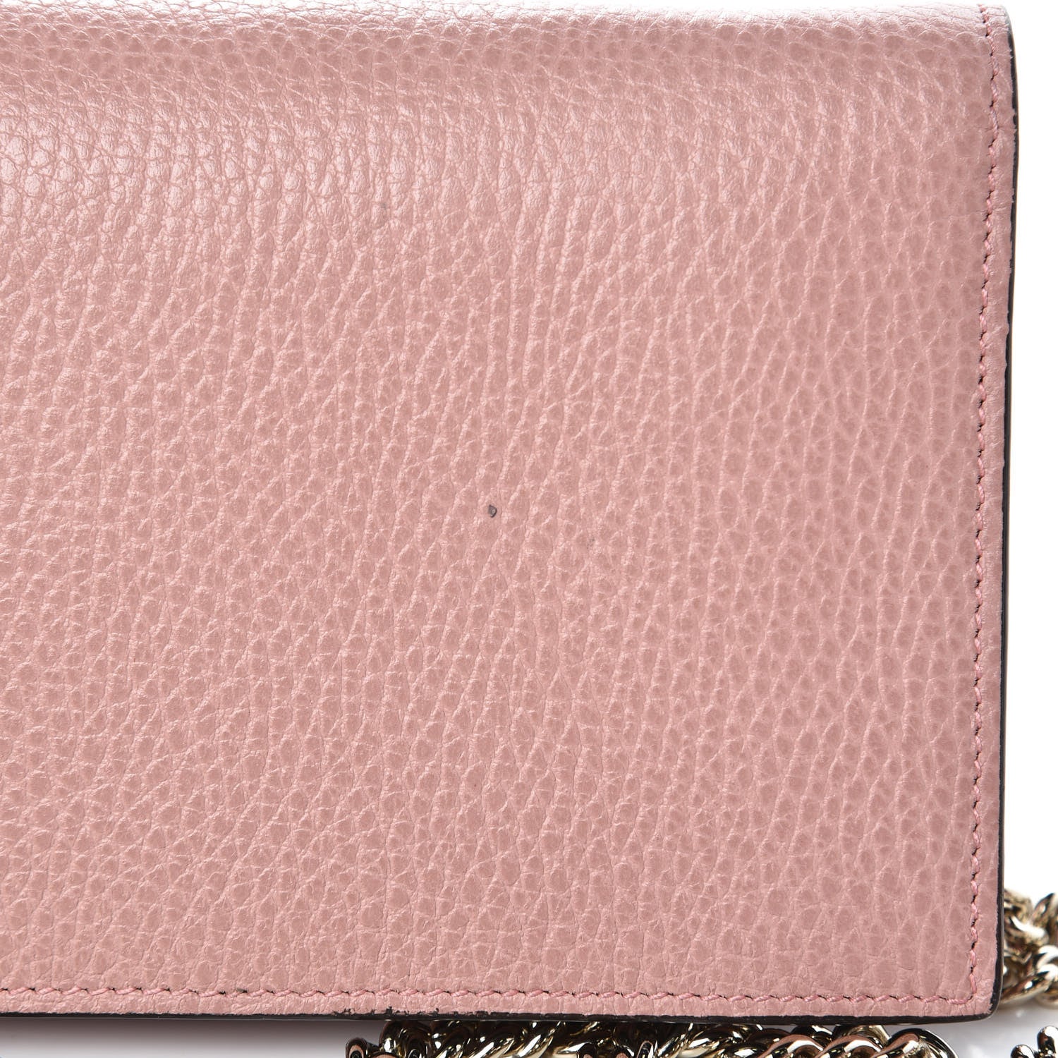 Gucci Dollar Calfskin Interlocking G Chain Wallet Soft Pink 9 of 10