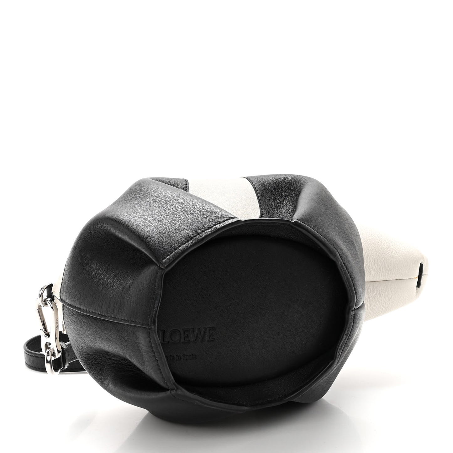 Calfskin Panda Crossbody Black White