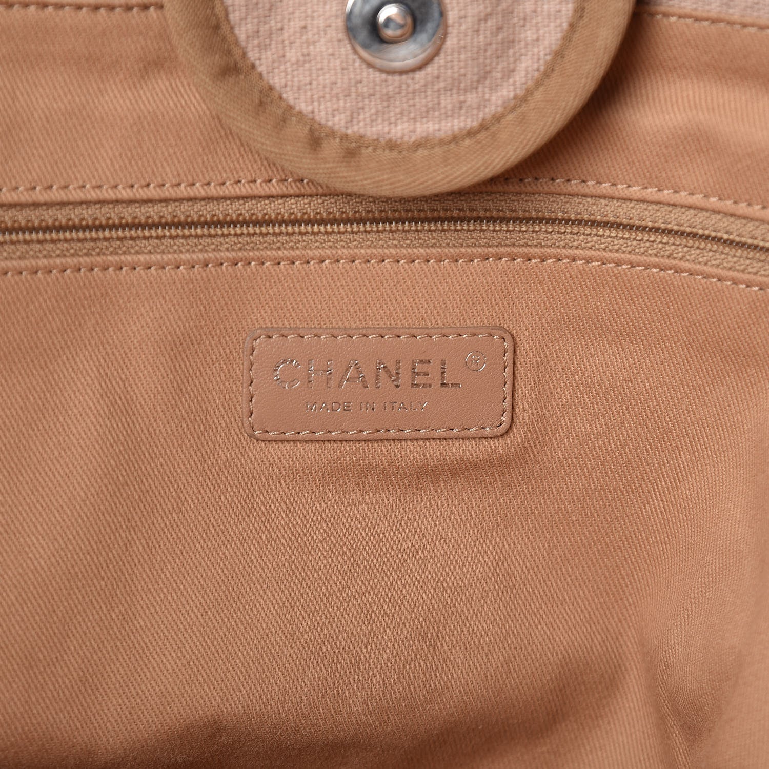 Chanel Canvas Large Deauville Tote Ecru 6 of 11