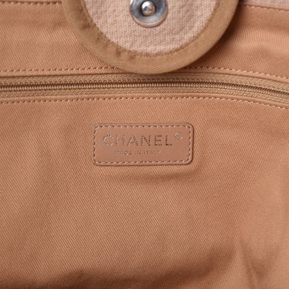 Chanel Canvas Large Deauville Tote Ecru 6 of 11