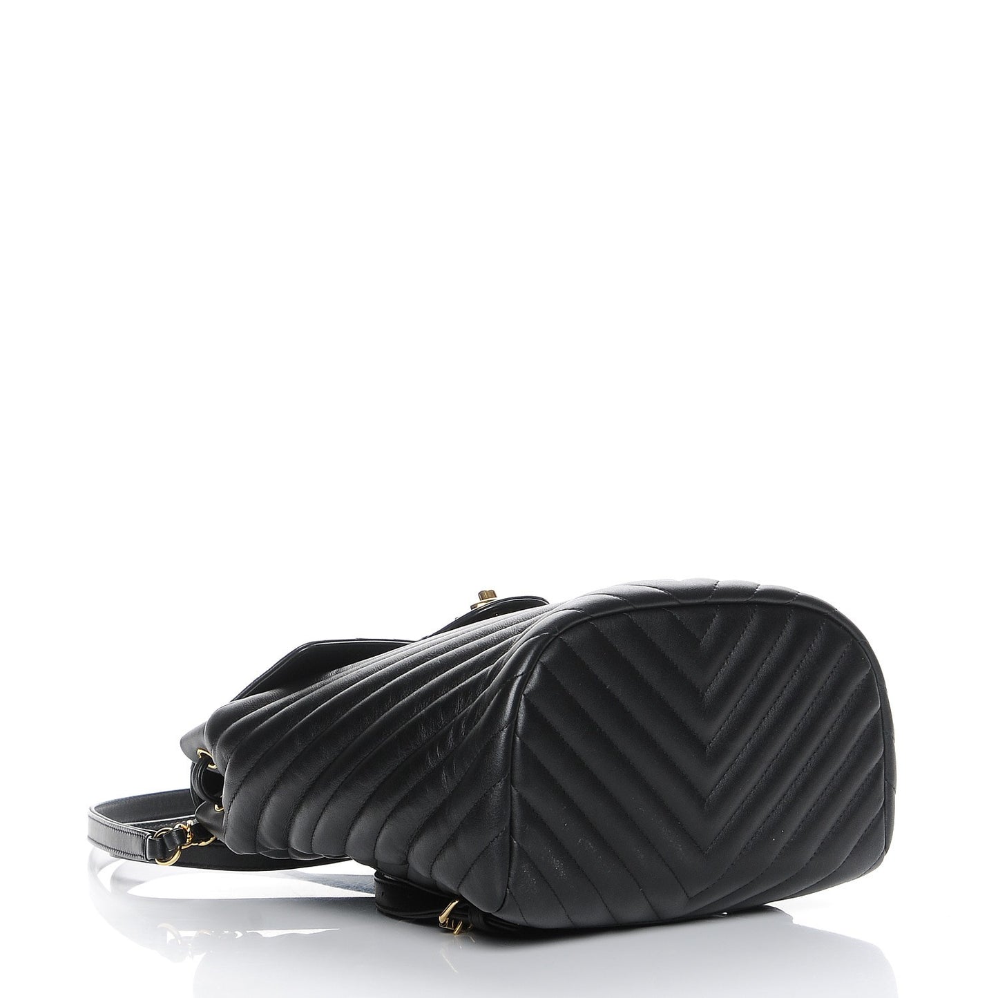 Calfskin Chevron Quilted Small Urban Spirit Backpack Black