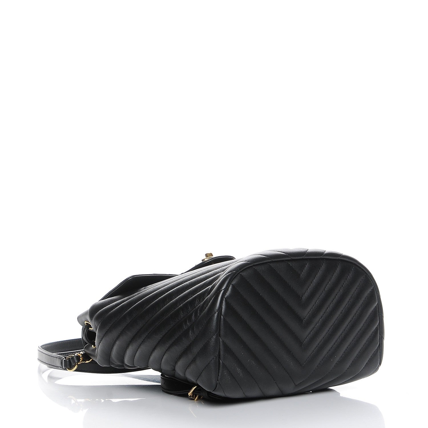 Chanel Calfskin Chevron Quilted Small Urban Spirit Backpack Black 4 of 8