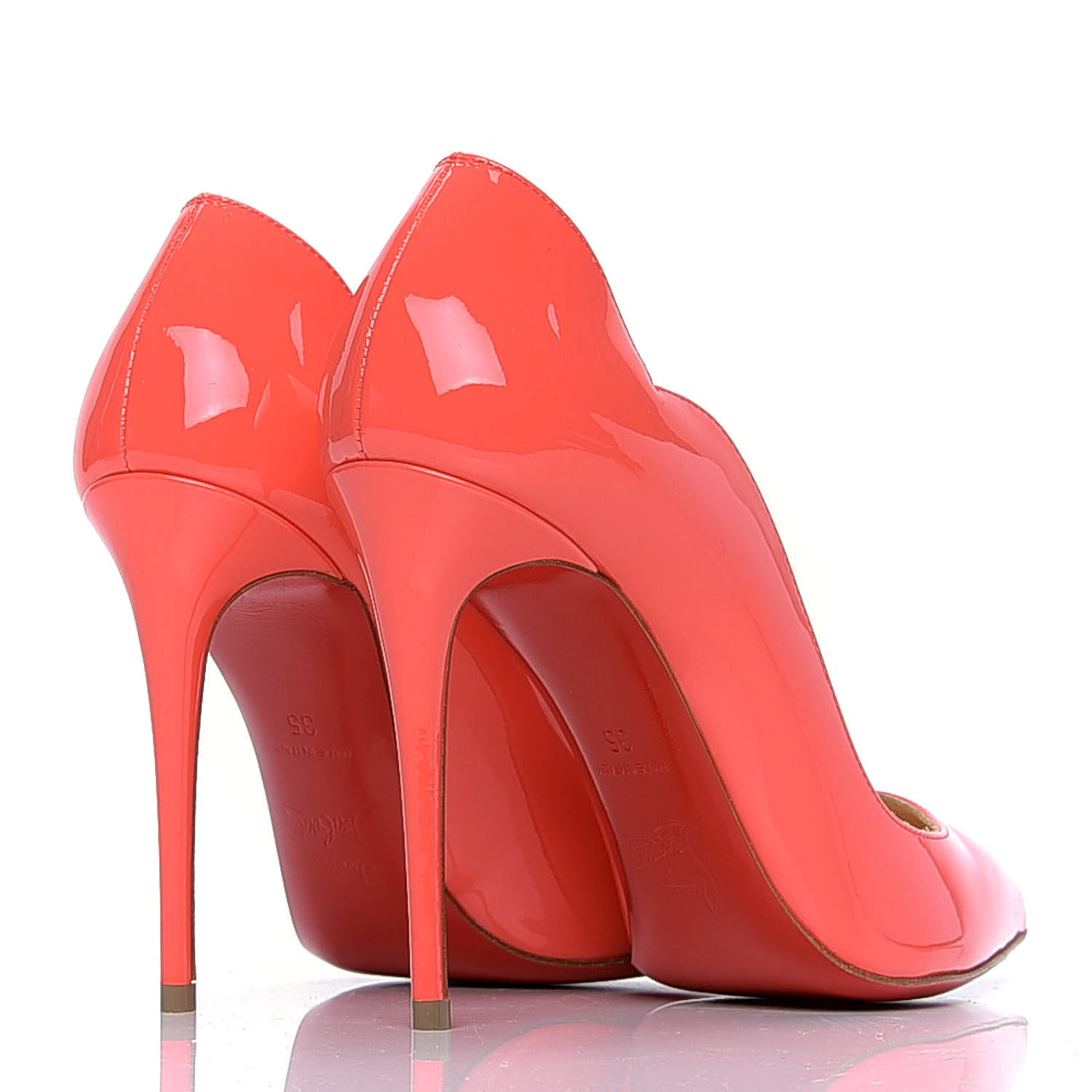 Christian Louboutin Patent Hot Chick 100 Pumps 35 Begonia 3 of 6