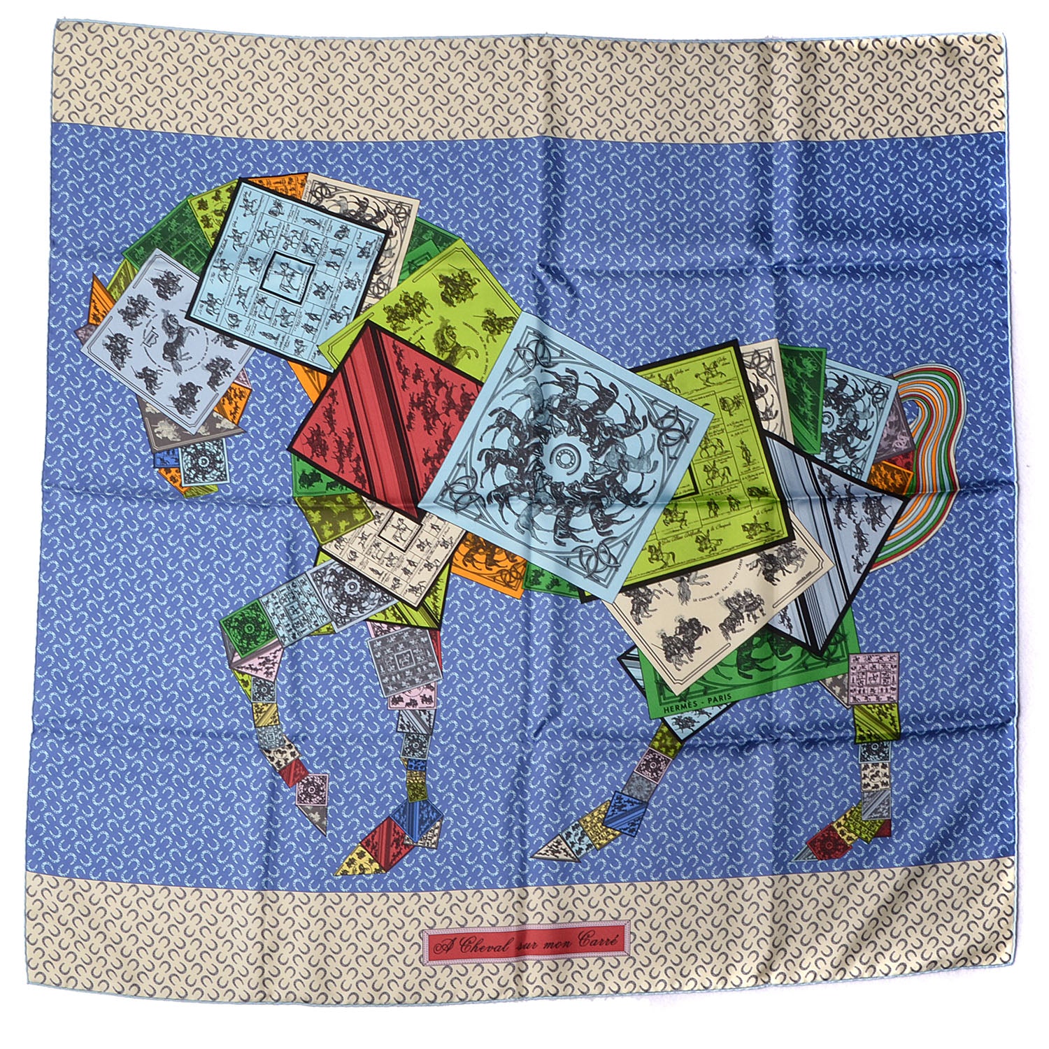 Hermes Silk A Cheval Sur Mon Carre Scarf 90 2 of 7