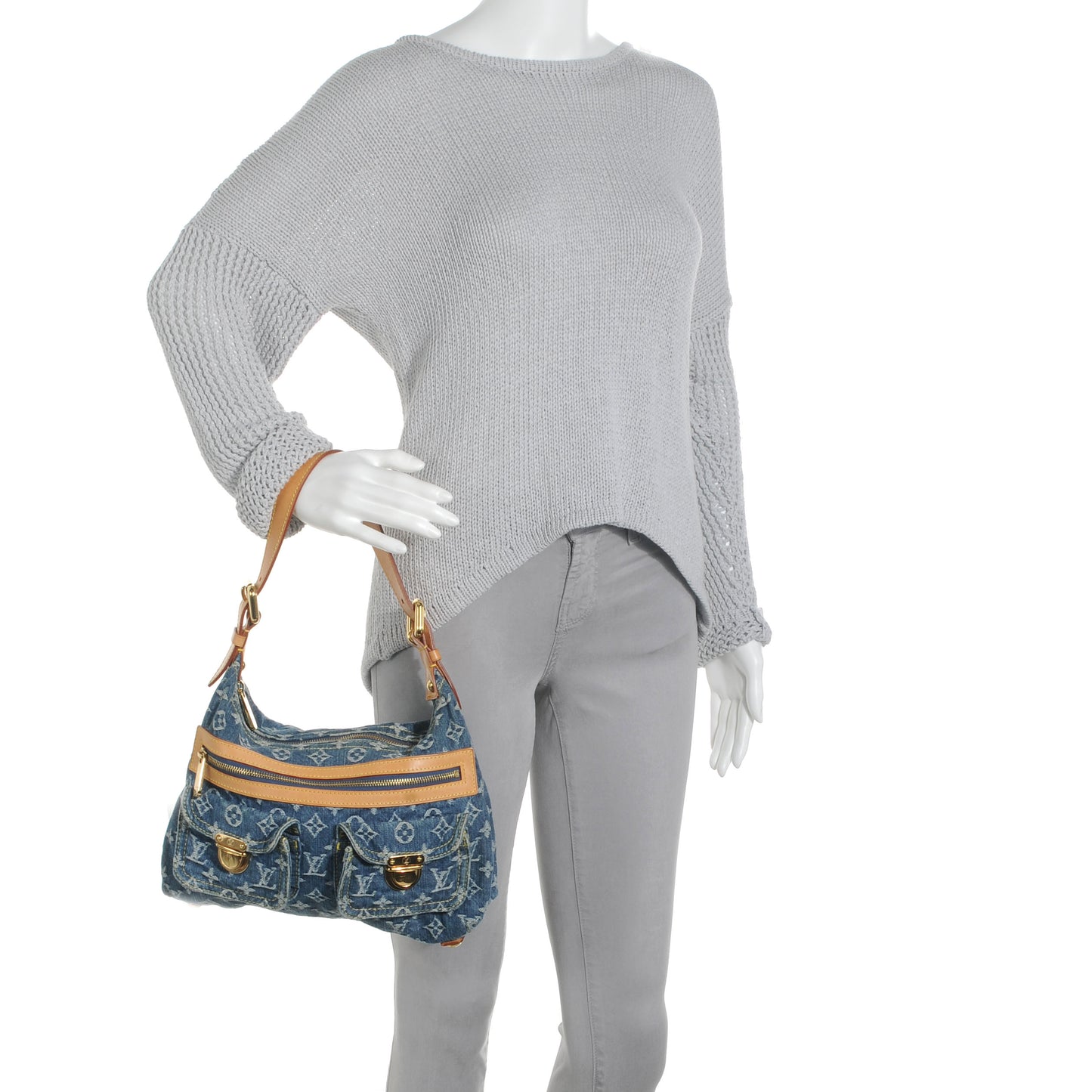 Monogram Denim Baggy PM Blue
