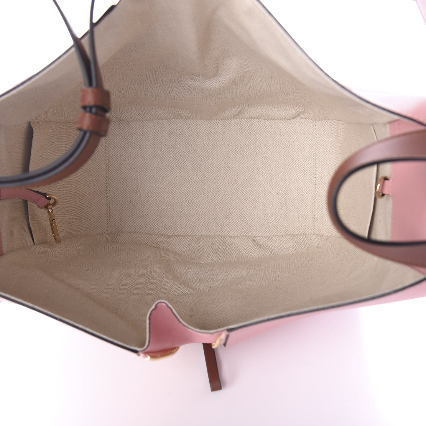 Calfskin Small Hammock Shoulder Bag Pastel Pink Tan