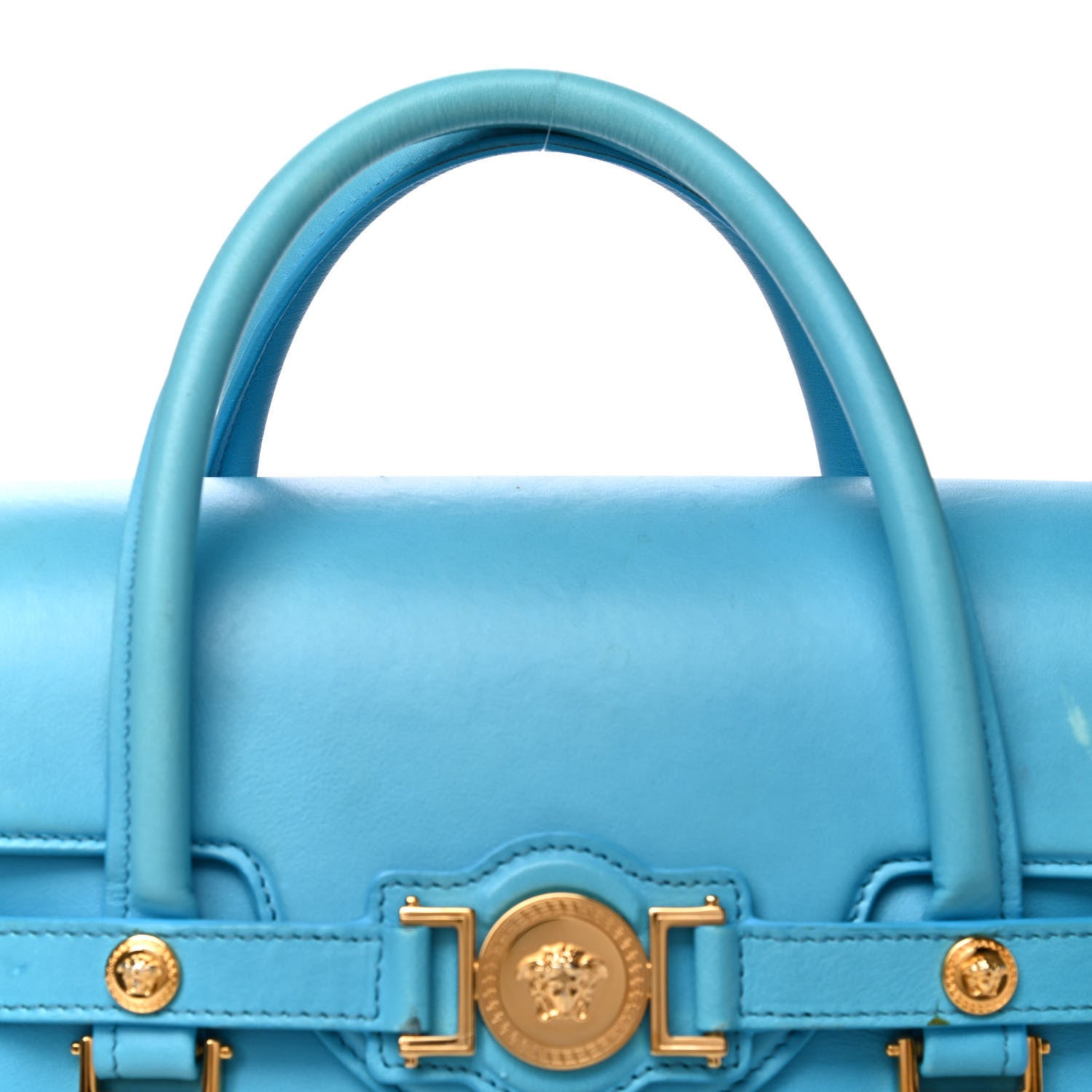 Versace Calfskin Small Day Bag Blue 12 of 22