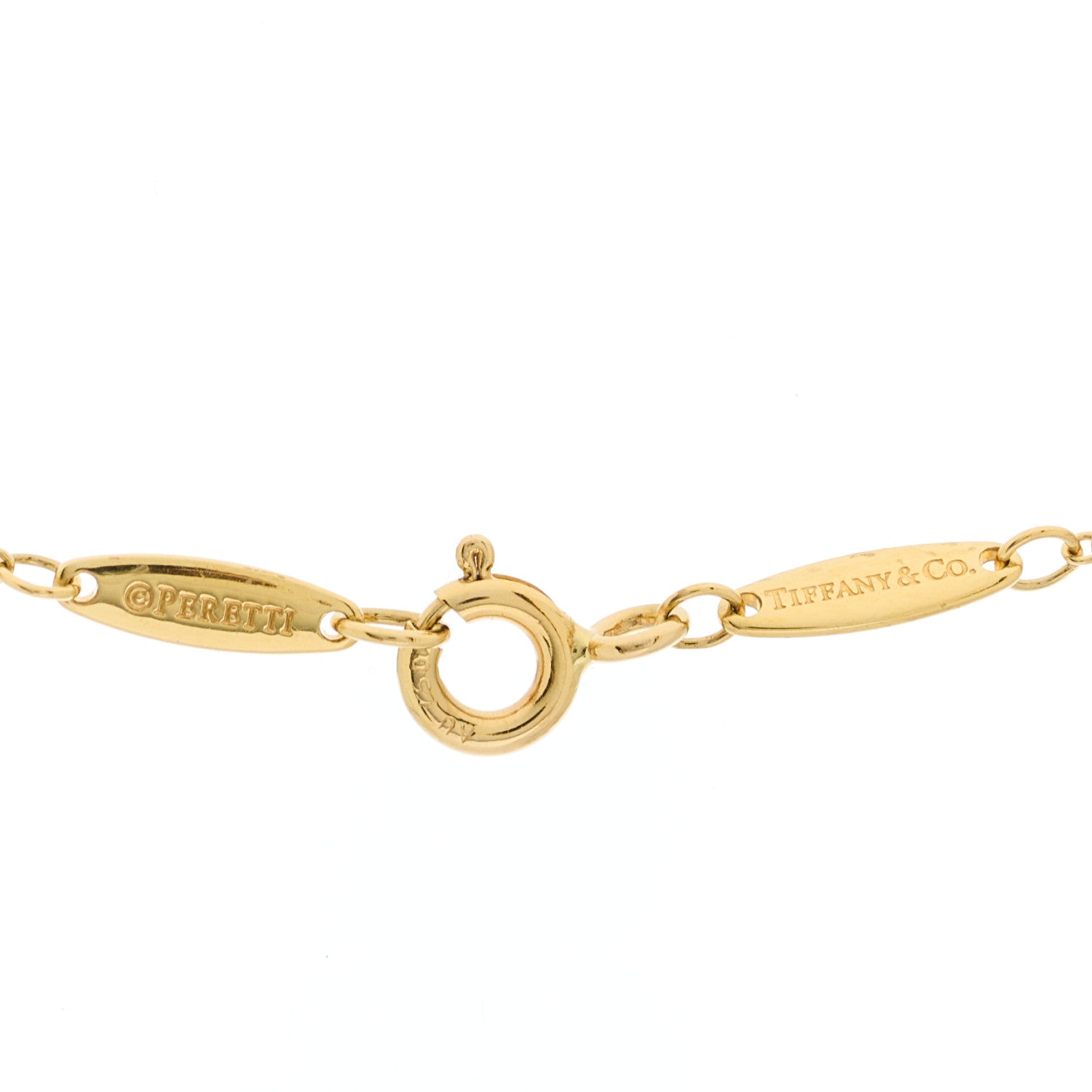 Tiffany 18K Yellow Gold Diamond .33ct Elsa Peretti Diamonds by the Yard Pendant Necklace 5 of 6