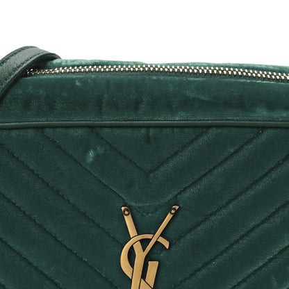 Saint Laurent Velvet Matelasse Monogram Lou Camera Bag Deep Malachite 8 of 13