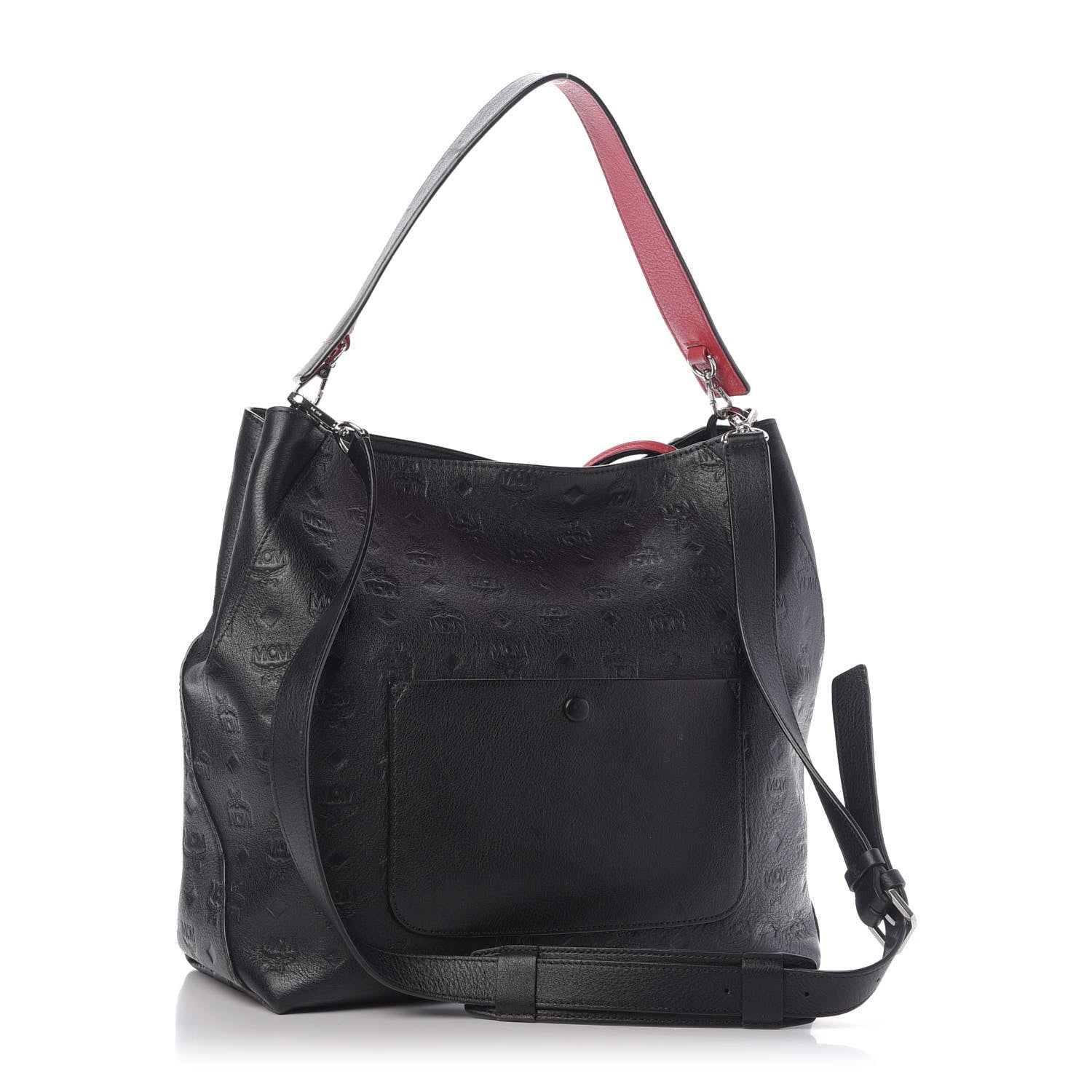 MCM Grained Calfskin Large Klara Hobo Black 4 of 9