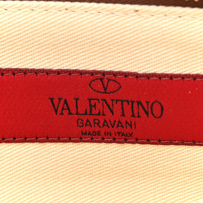 Valentino Garavani Grained Calfskin Medium Rockstud Zip Pouch Deep Cuir 6 of 7