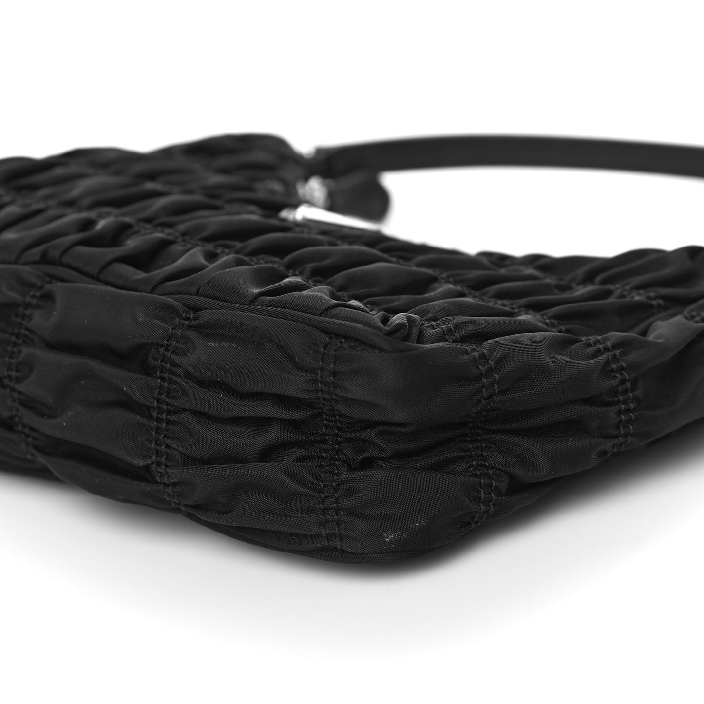 Tessuto Nylon Gaufre Shoulder Bag Black