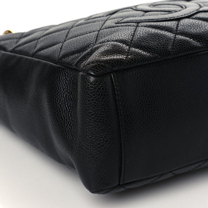 Chanel Caviar Quilted Petit Shopping Tote PST Black 8 of 9
