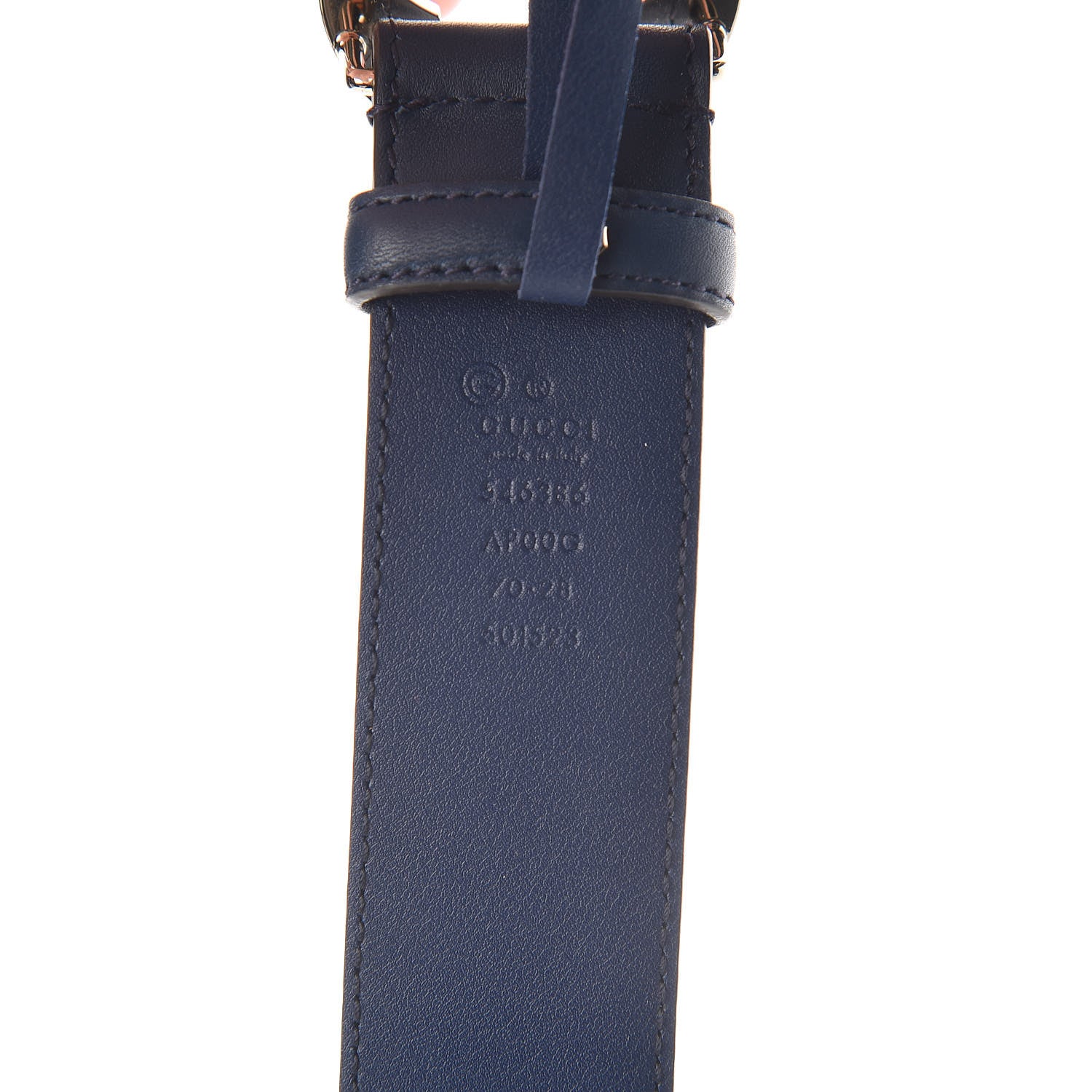 Gucci Moon Calfskin Interlocking G 37mm Belt 70 28 Cobalt Blue 4 of 7
