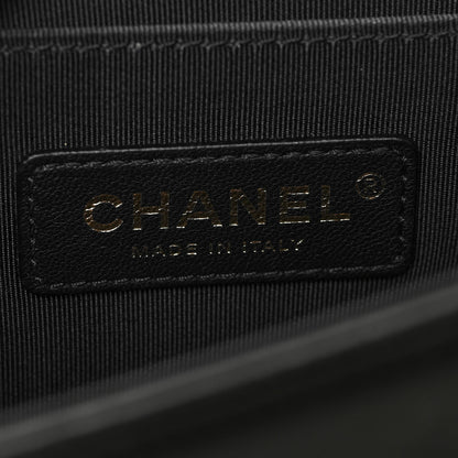 Chanel Calfskin Chevron Quilted Medium Boy Flap Black 6 of 9