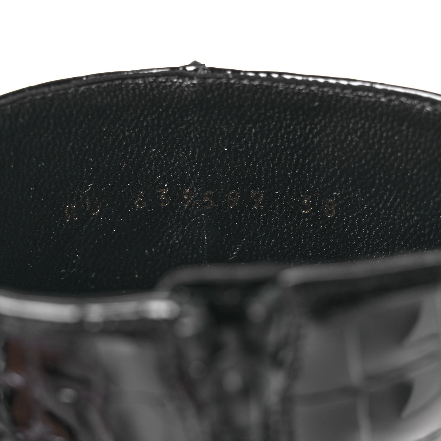 サンローラン。 Saint Laurent Alligator Embossed Patent Calfskin Opyum 110 Ankle