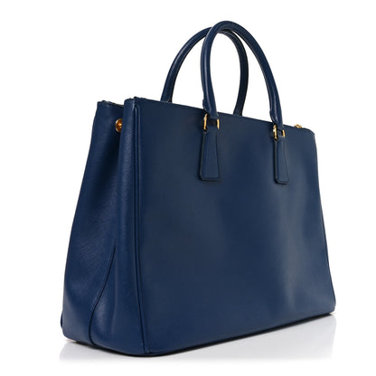 Prada Saffiano Lux Large Galleria Double Zip Tote Bluette 3 of 9