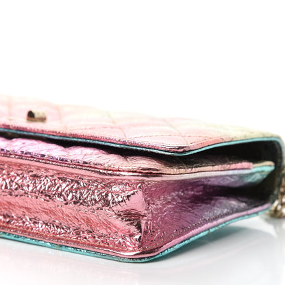 Chanel Metallic Goatskin Quilted 2.55 Reissue Wallet on Chain WOC Multicolor 7 of 12