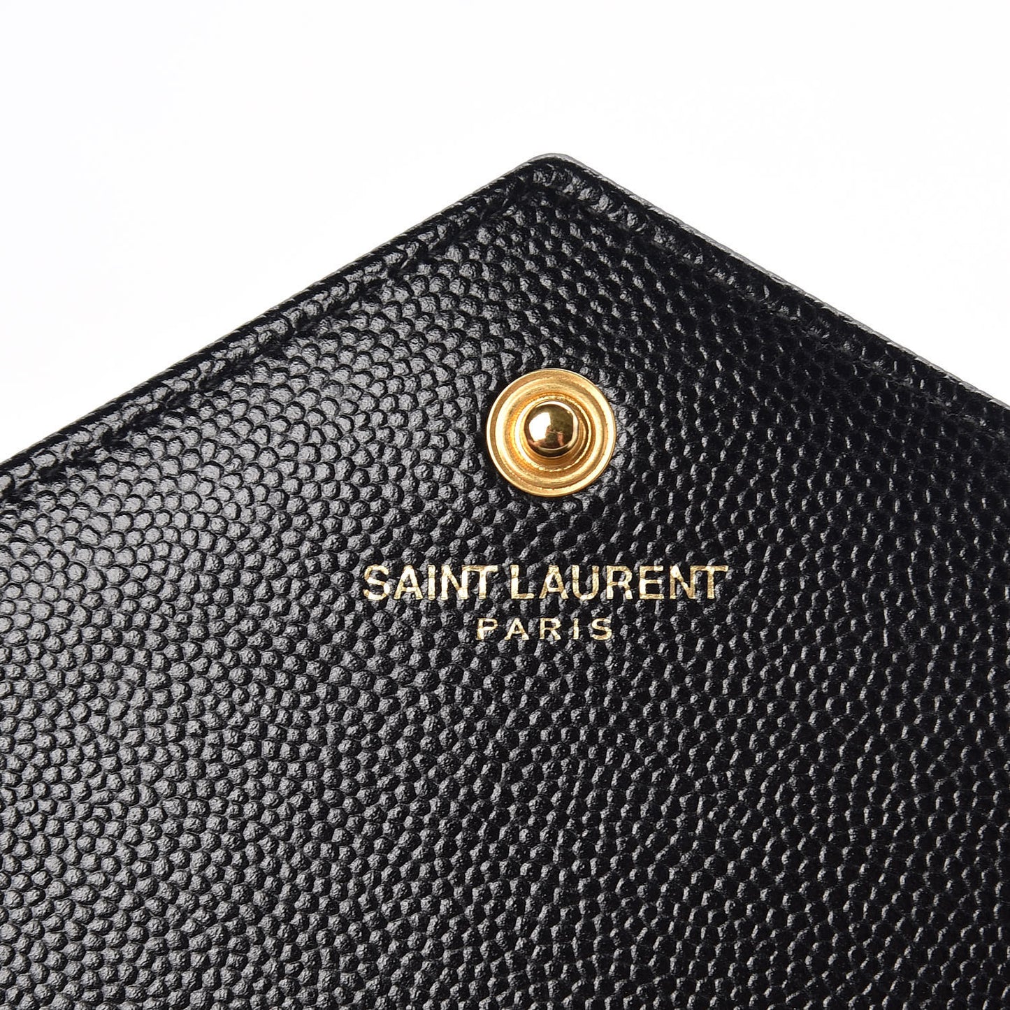Grain De Poudre Matelasse Chevron Monogram Chain Wallet Black