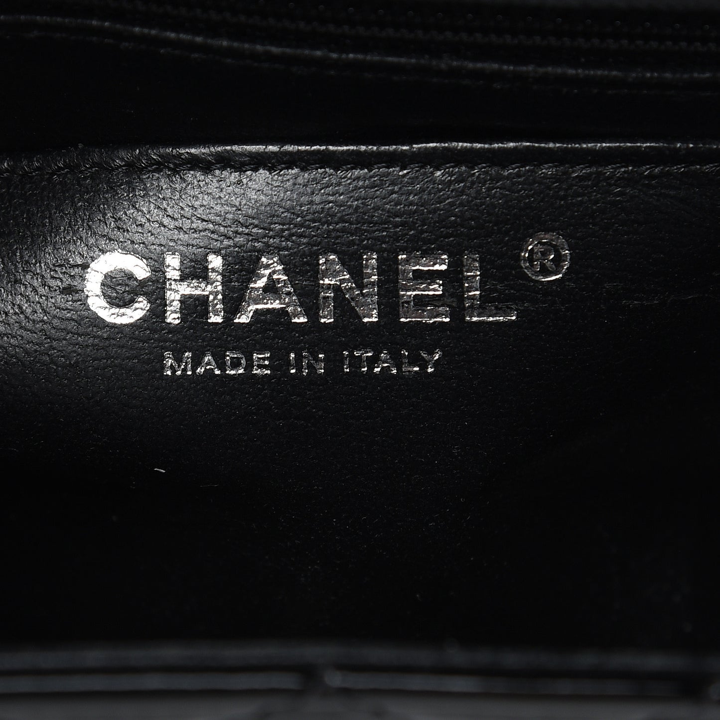 Patent Calfskin Quilted Mini Square Flap Black