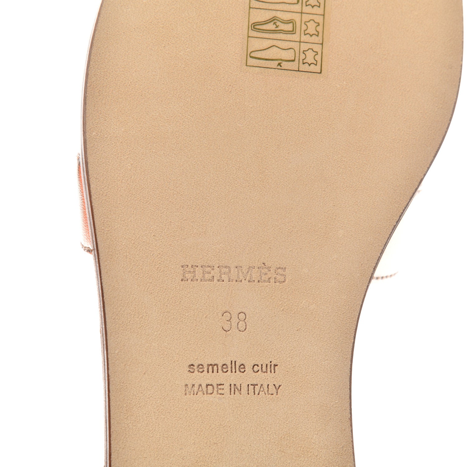 Hermes Metallic Calfskin Oran Sandals 38 Rose Dore 9 of 11