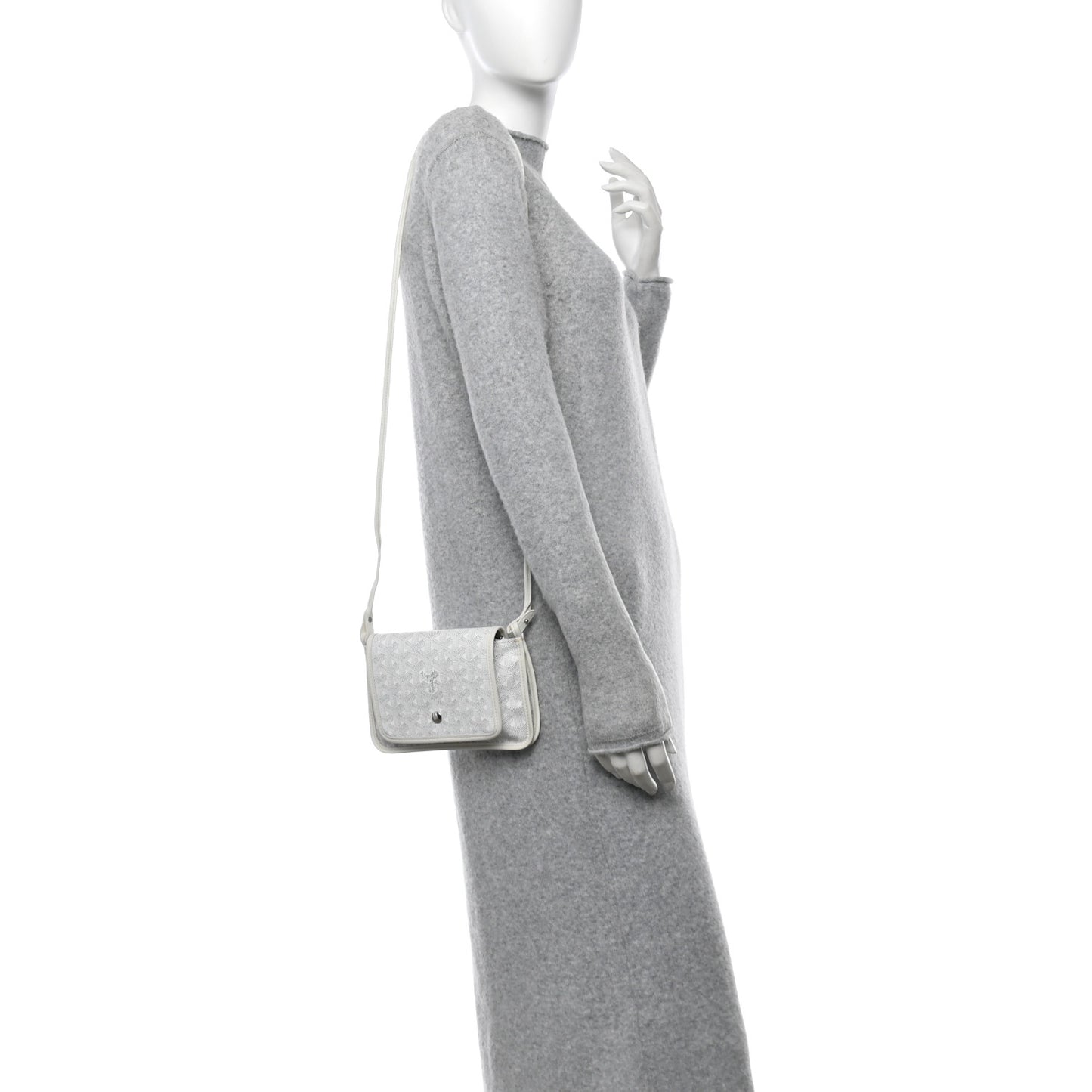 Goyardine Plumet Wallet Clutch White