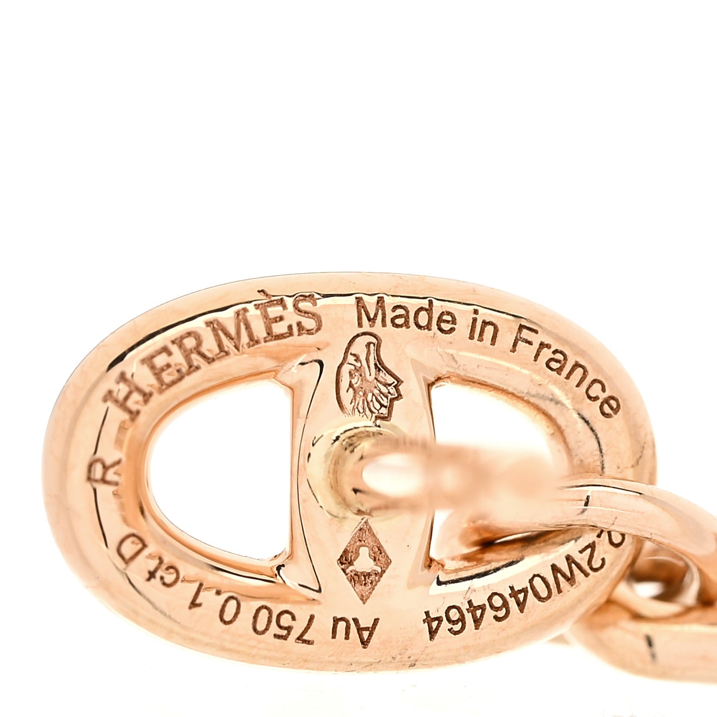 18K Rose Gold Diamond Chaine d'ancre Chaos Right Earring