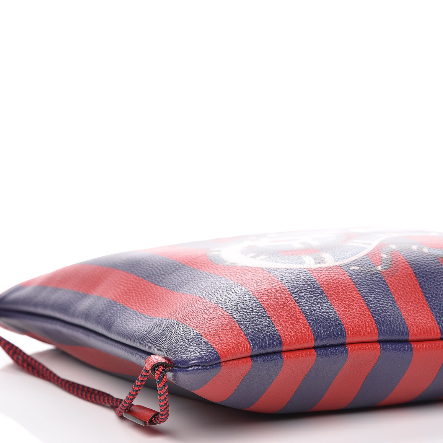 Gucci Calfskin Striped Kingsnake Drawstring Backpack Red 5 of 9
