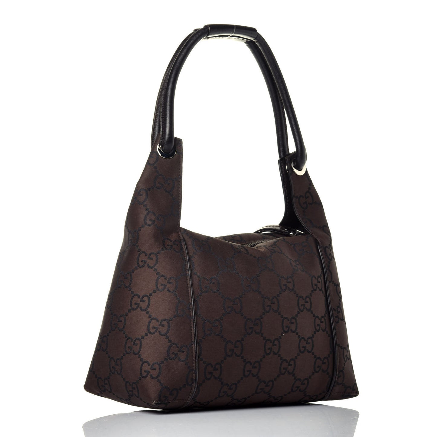 Nylon Monogram Tote Dark Brown