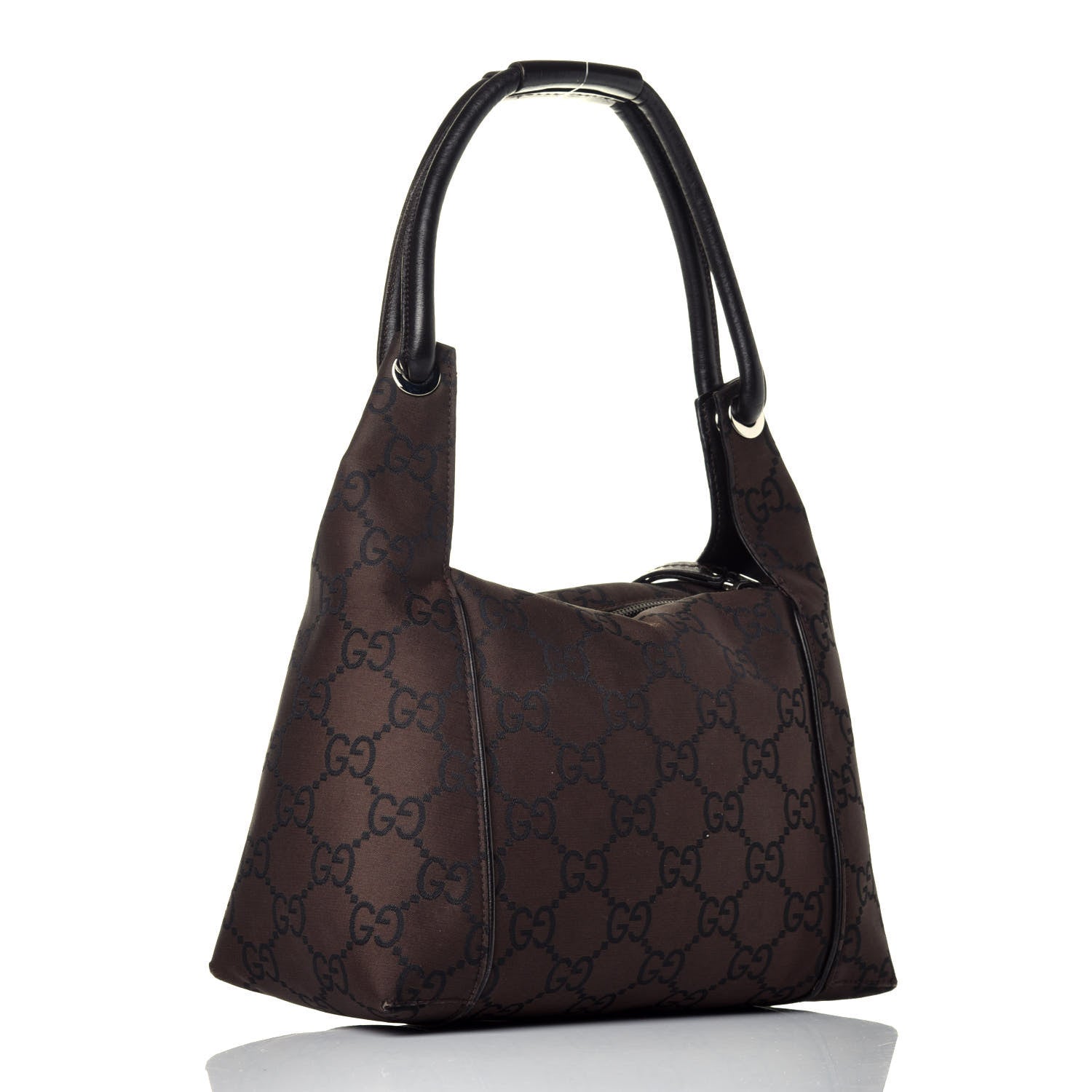 Gucci Nylon Monogram Tote Dark Brown 3 of 9