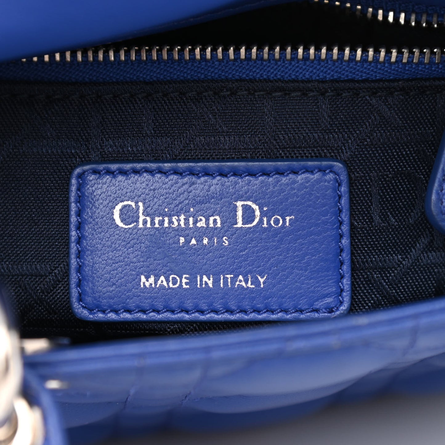 Lambskin Cannage Mini Lady Dior Blue