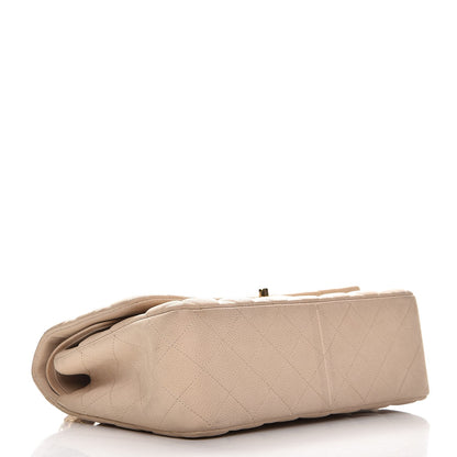 Chanel Caviar Quilted Jumbo Double Flap Light Beige 5 of 21