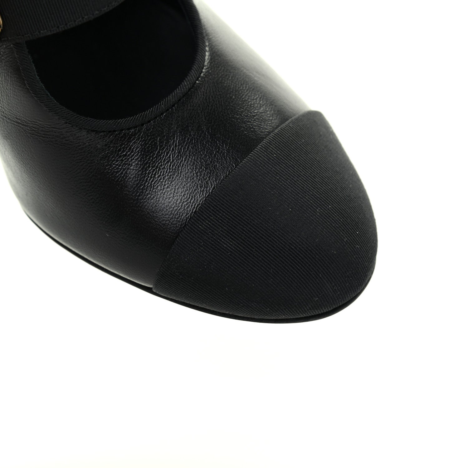 Chanel Lambskin Grosgrain Cap Toe Pearl Ankle Boots 36 Black 9 of 10