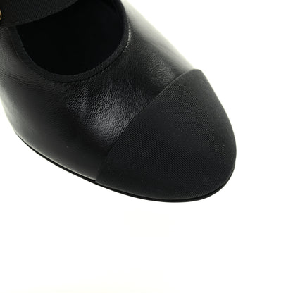 Chanel Lambskin Grosgrain Cap Toe Pearl Ankle Boots 36 Black 9 of 10