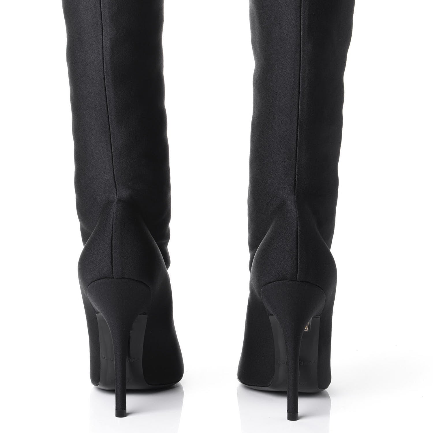 Balenciaga Spandex Pointed Toe Knife Thigh High Boots 38 Black 5 of 10