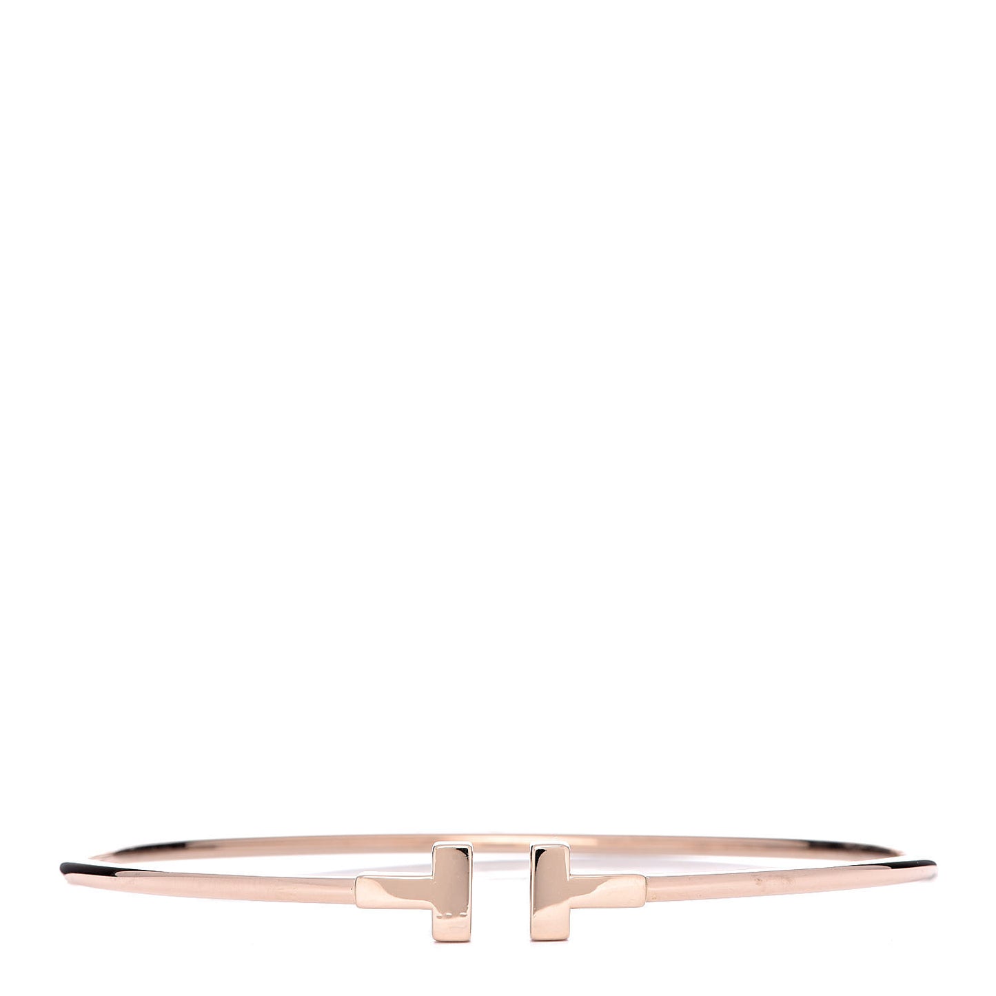 18K Rose Gold Narrow T Wire Bracelet