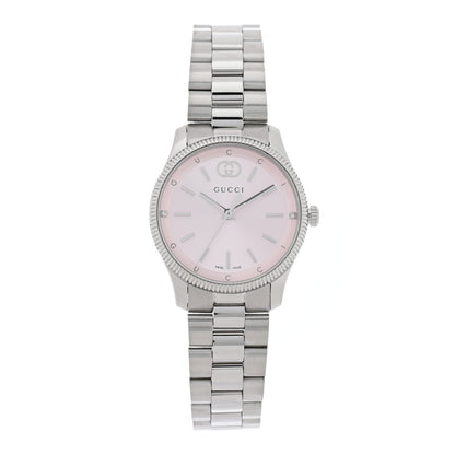 Gucci Stainless Steel Diamond 29mm G-Timeless Quartz Watch Pink 1 of 5