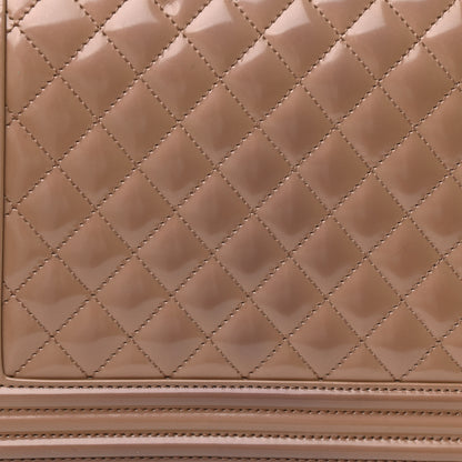 Chanel Iridescent Glazed Calfskin Quilted New Medium Boy Flap Dark Beige 12 of 12