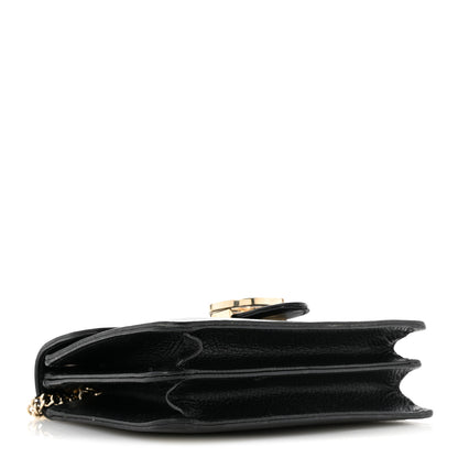 Gucci Dollar Calfskin Small Interlocking G Shoulder Bag Black 4 of 17