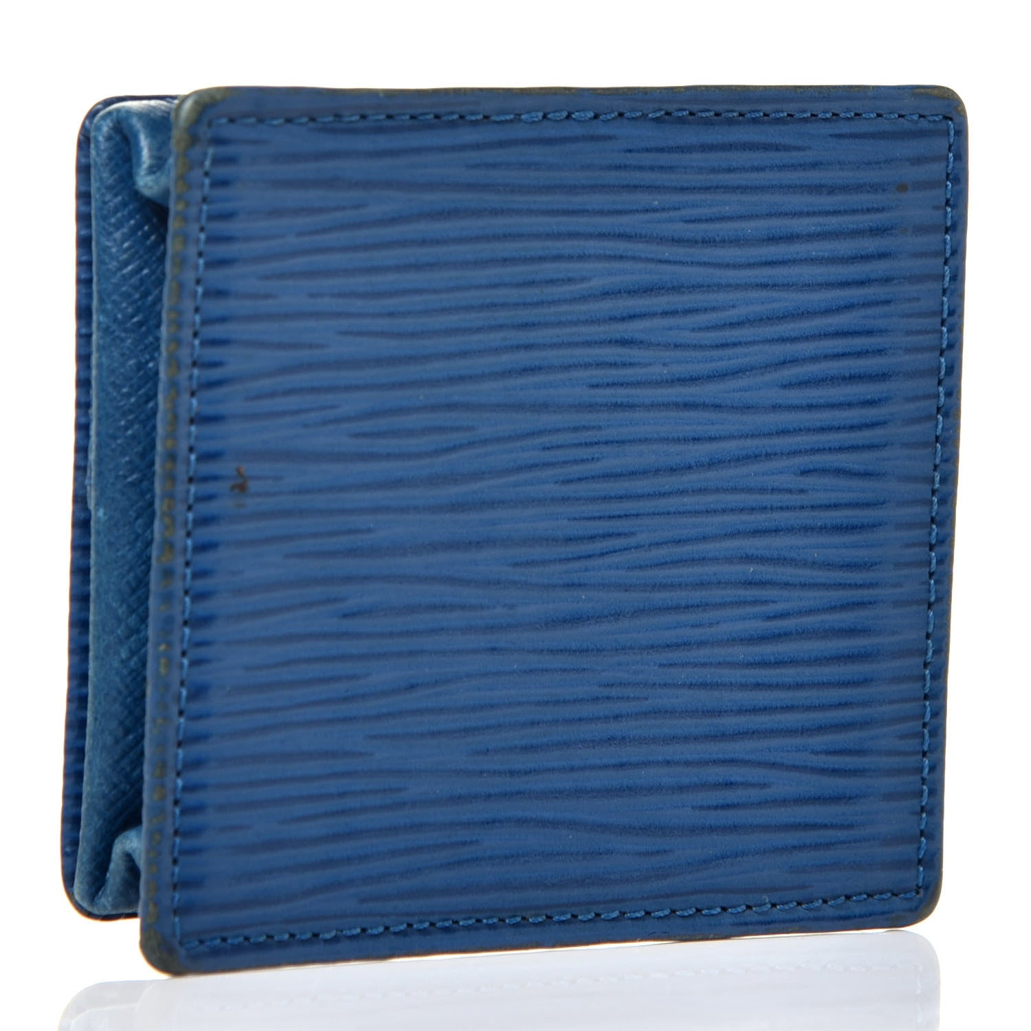 Louis Vuitton Epi Porte-Monnaie Boite Coin Purse Cyan 3 of 7