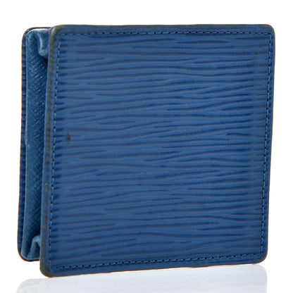 Louis Vuitton Epi Porte-Monnaie Boite Coin Purse Cyan 3 of 7