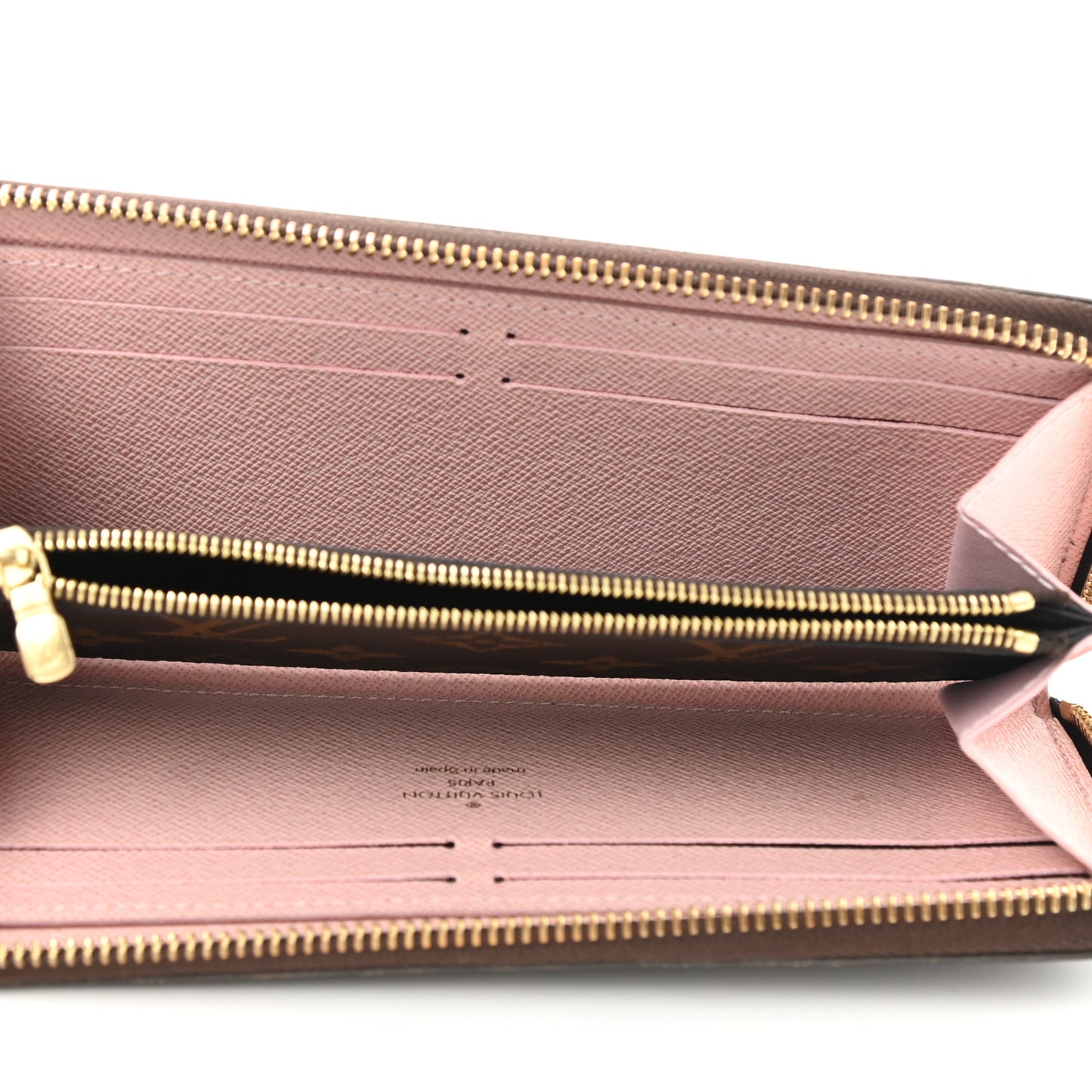 Monogram Clemence Wallet Rose Ballerine