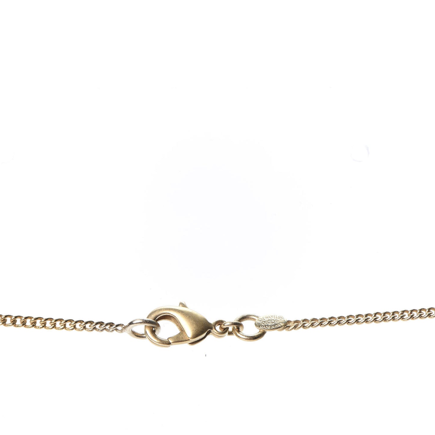 Engraved Lucky Symbols CC Pendant Necklace Gold