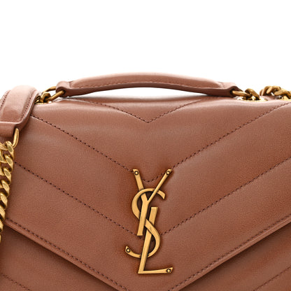 Saint Laurent Lambskin Chevron Quilted Small Loulou Hortensia 9 of 13