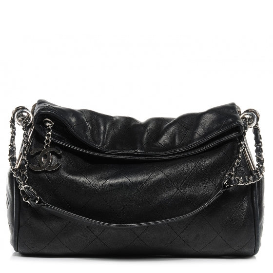 Lambskin Medium Ultimate Soft Tote Black